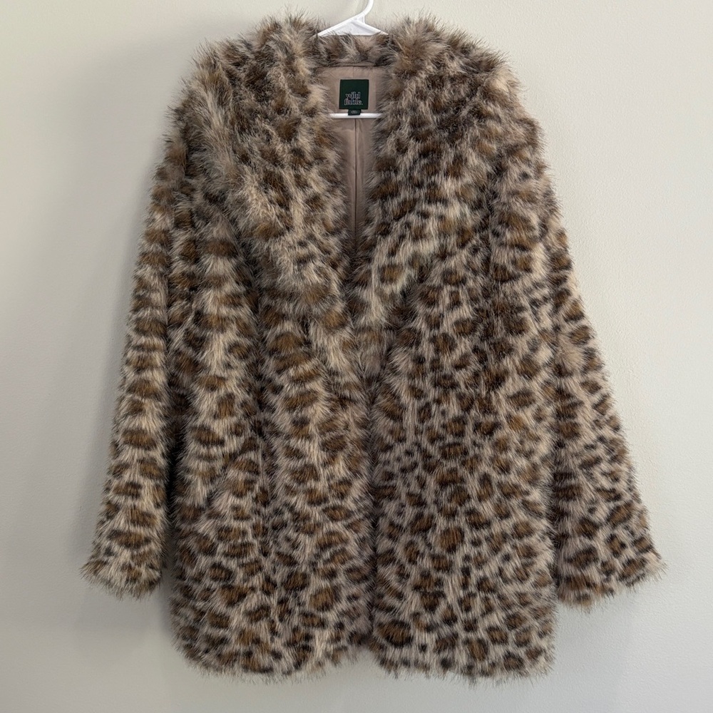 Wild Fable Animal Print Teddy Jacket
